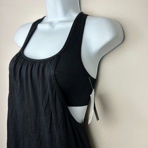 NUX Women's Black Harmony Tank over Bra T660 Size Small NWT